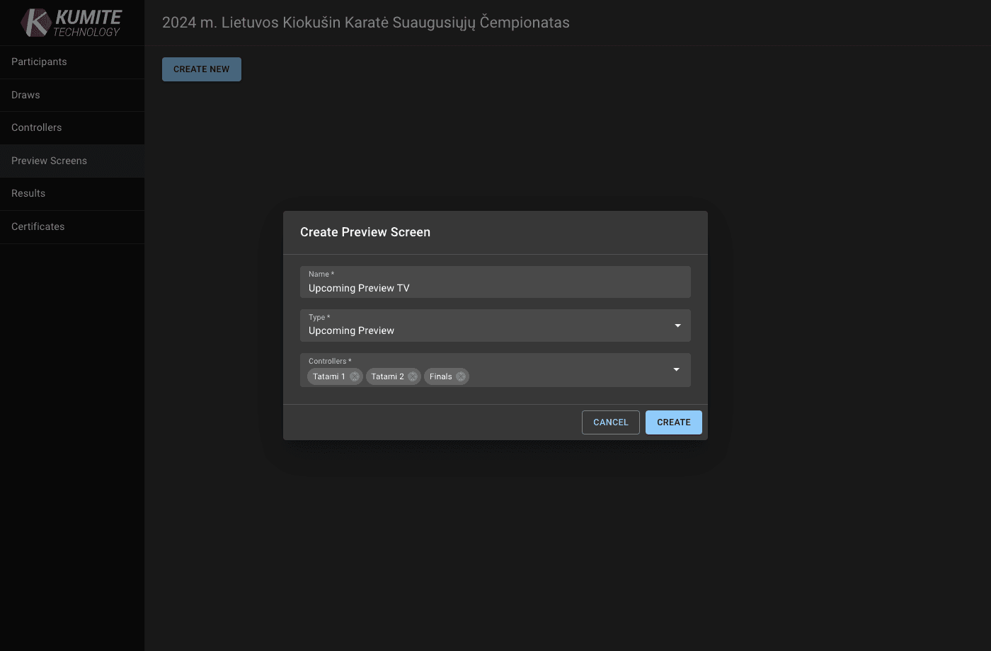 Create Preview Screen