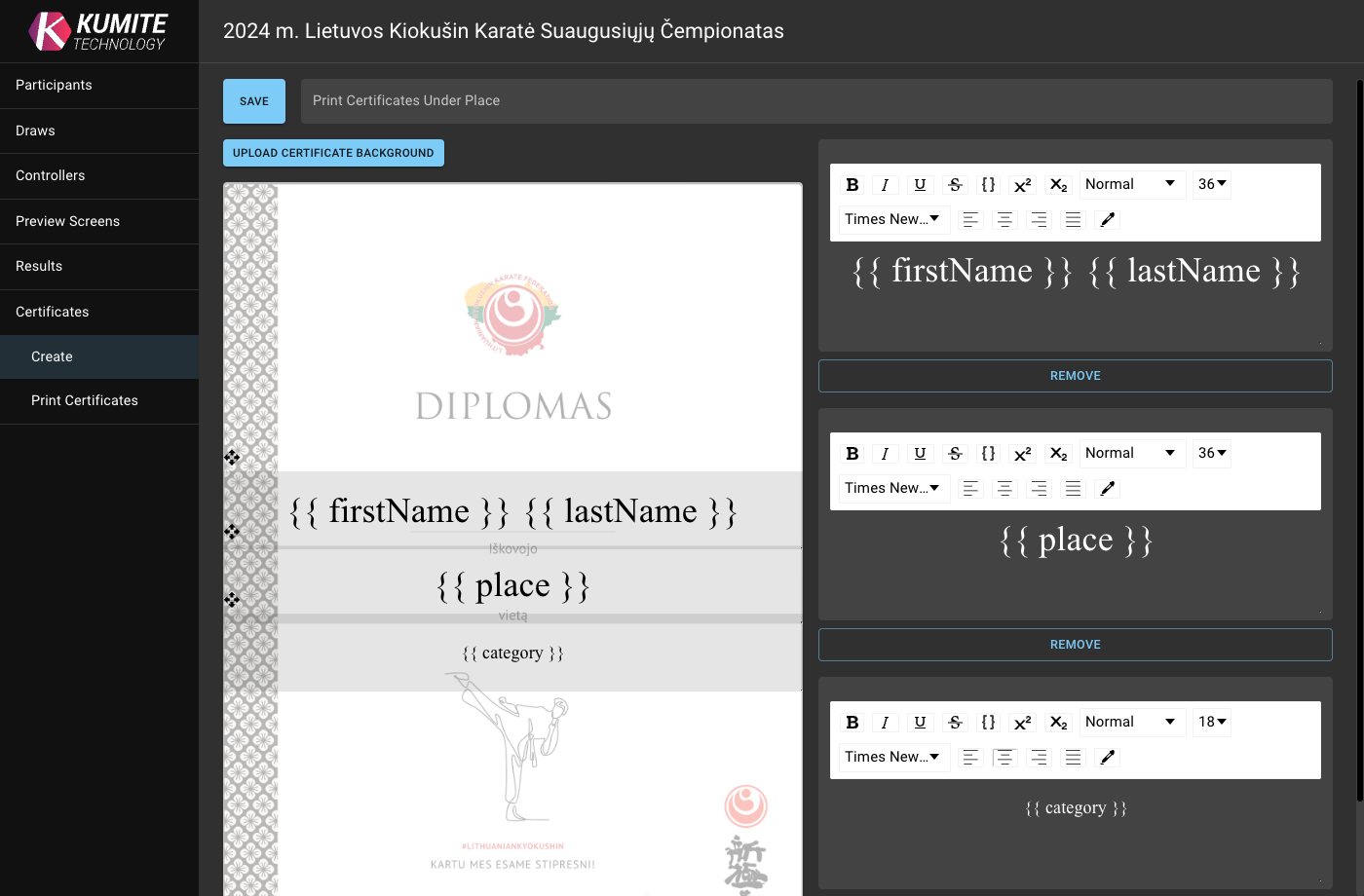 Create Certificate Template