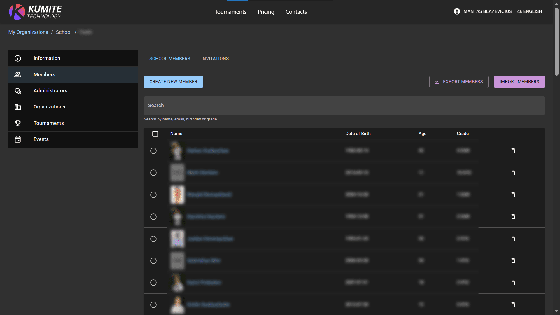 Member List Navigation