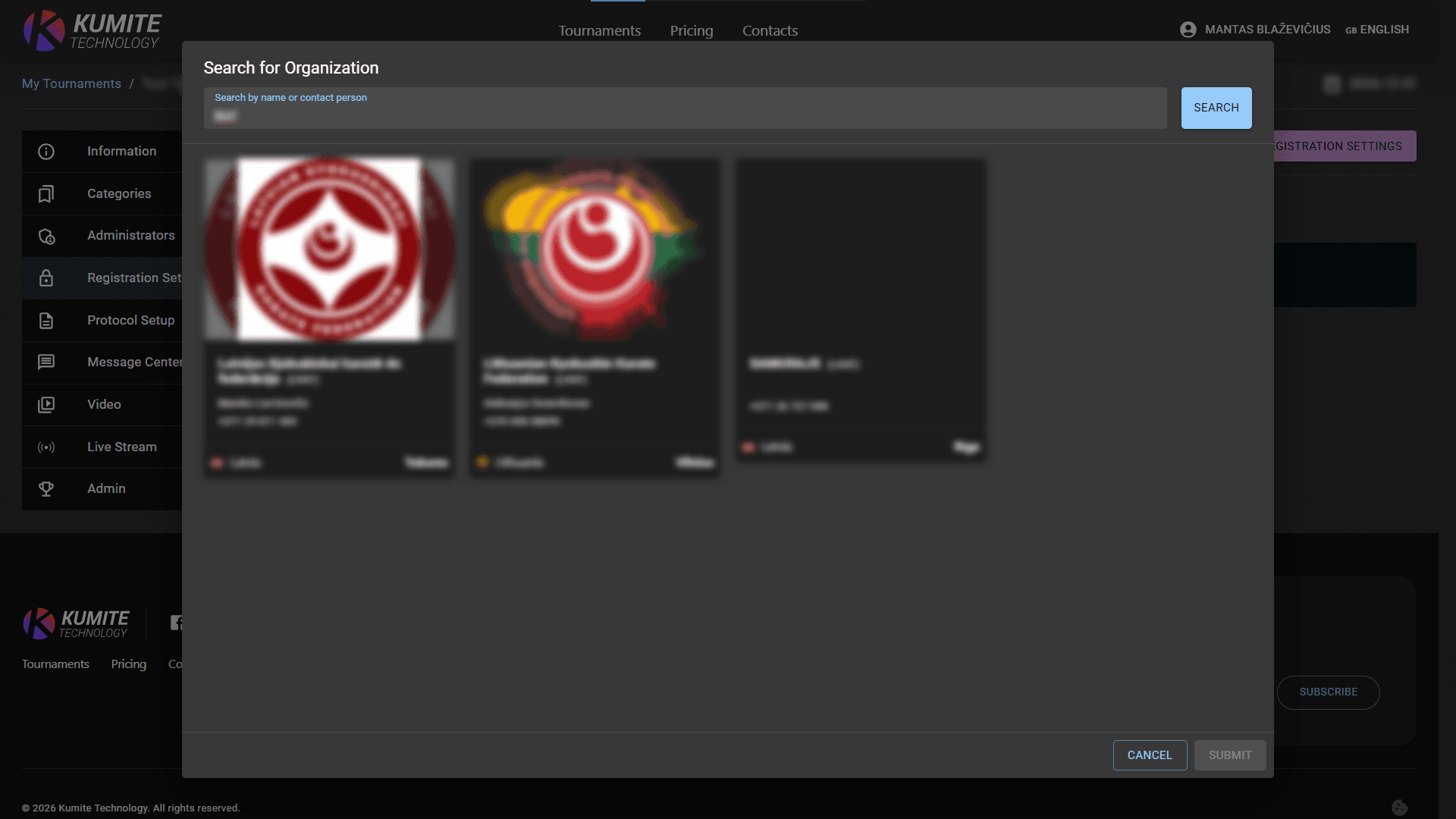 Search Organizations