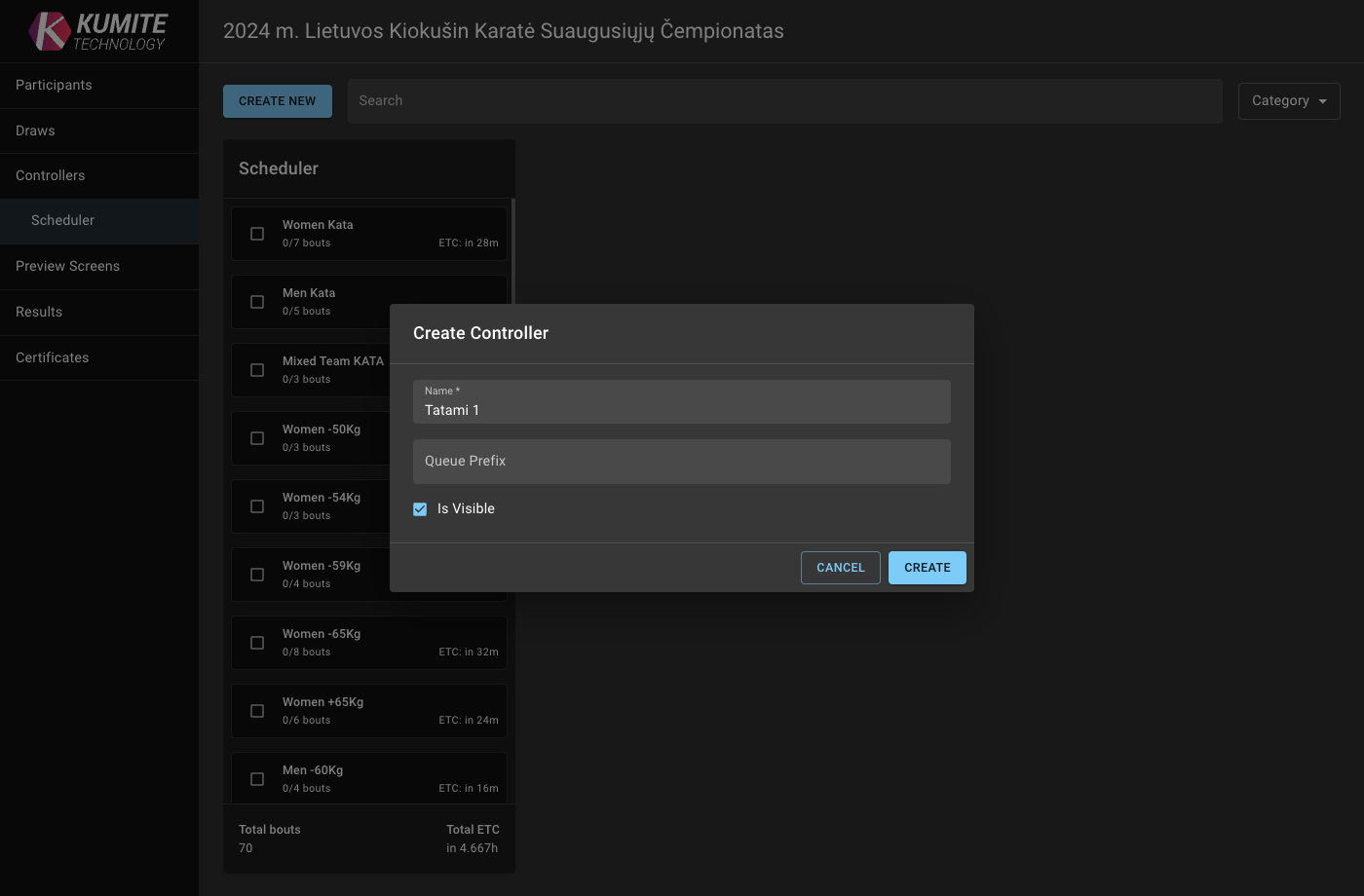 Create Controller Dialog