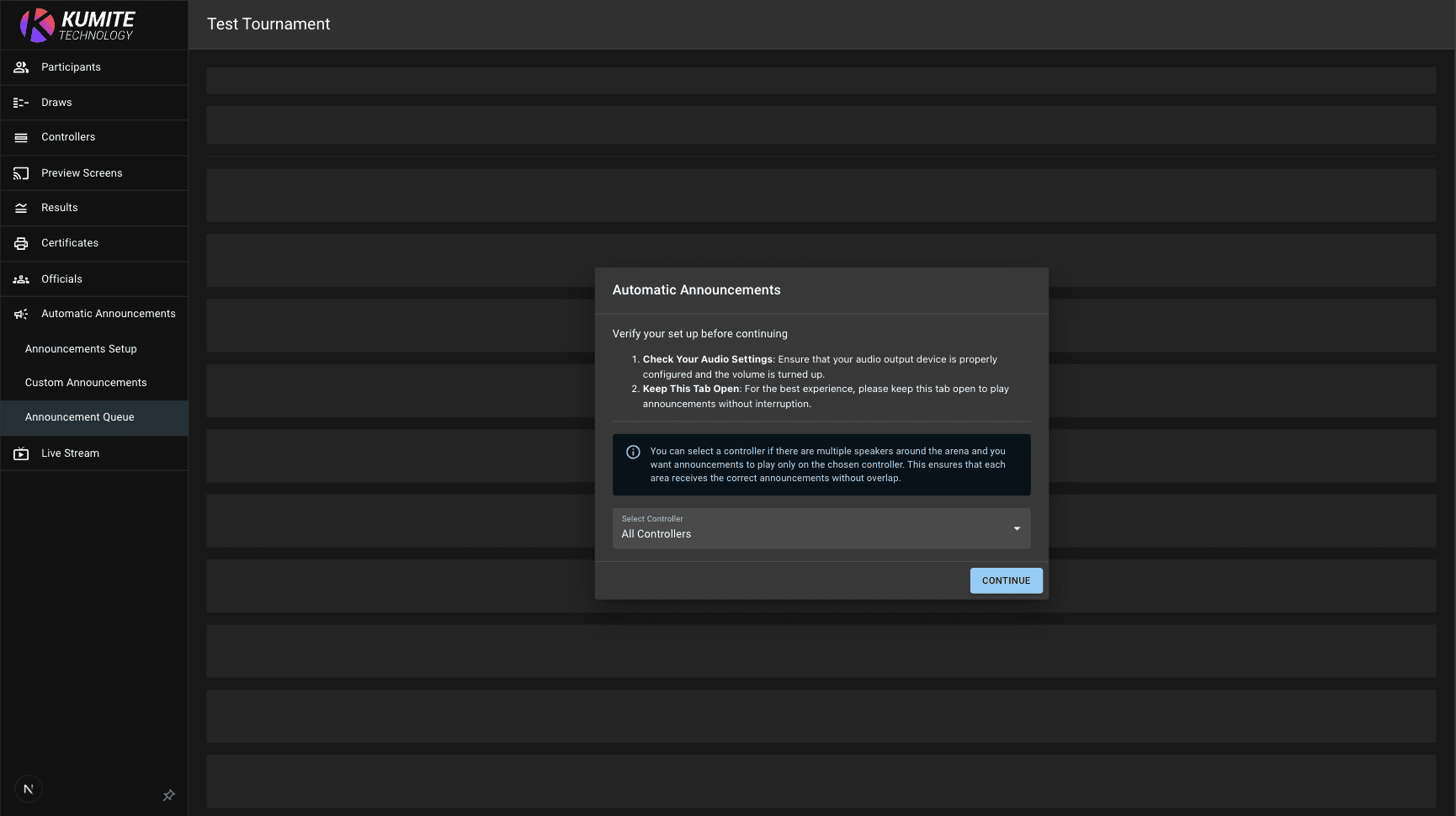 Announcement Queue Setup